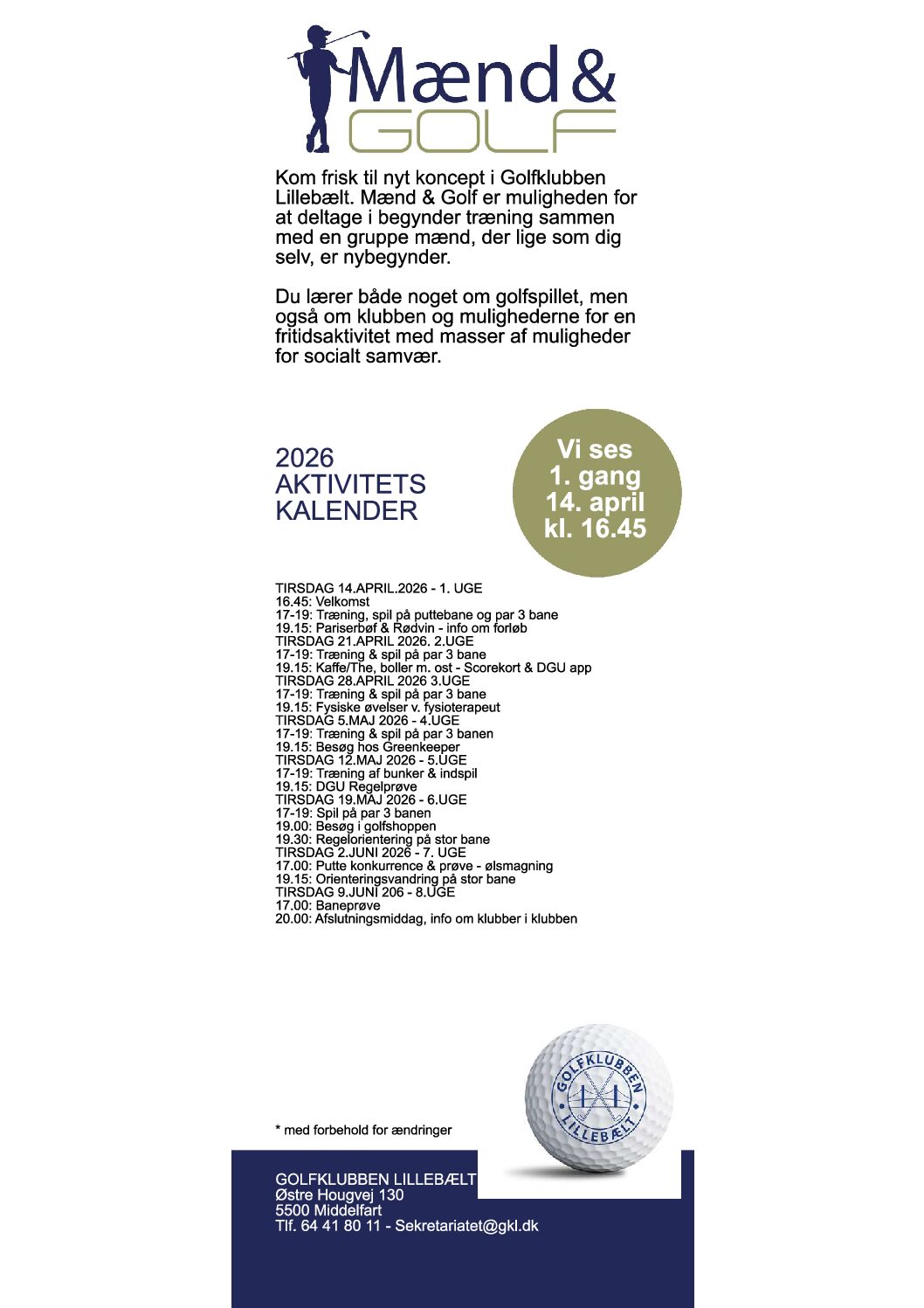 Mænd og Golf 2026